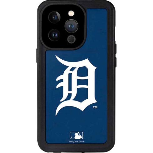 MLB Detroit Tigers - Solid Distressed iPhone 15 Pro Waterproof Case